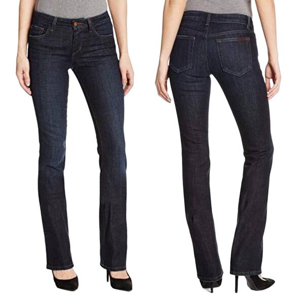 Joe's Jeans Skinny Boootcut Honey Curvy Boot In Dixie Dark Wash Distressed Sz 27 - Picture 1 of 16